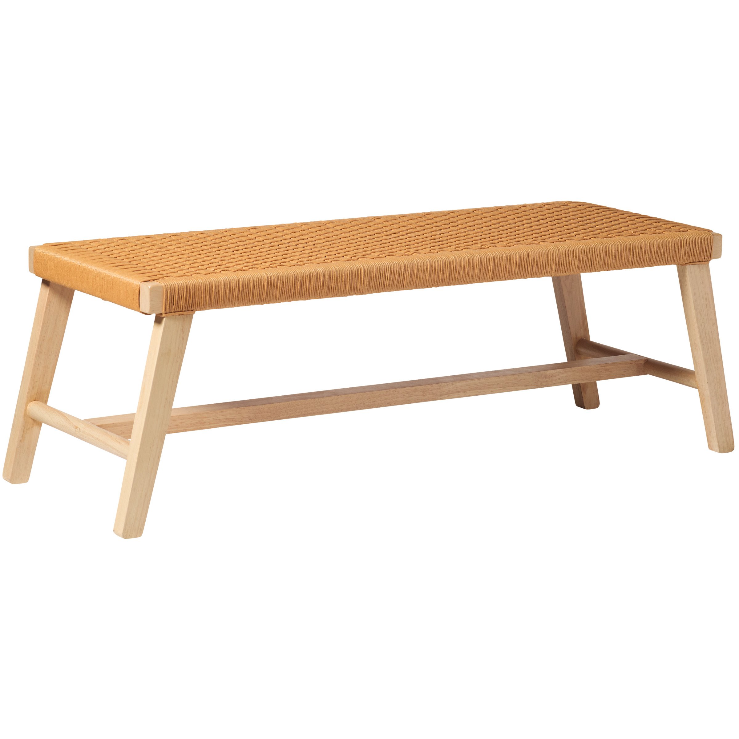 Haven + Key Wood Rope Bench - Cream - Shop Seasonal Decor at H-E-B