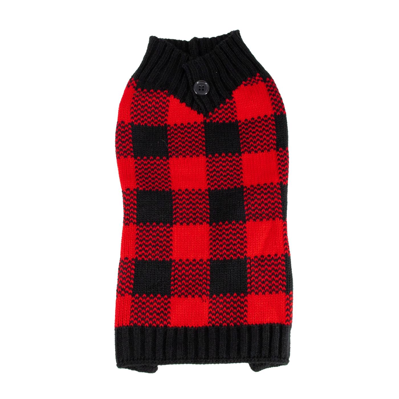 Simply Dog Red Buffalo Check Sweater Large Shop Clothes at HEB