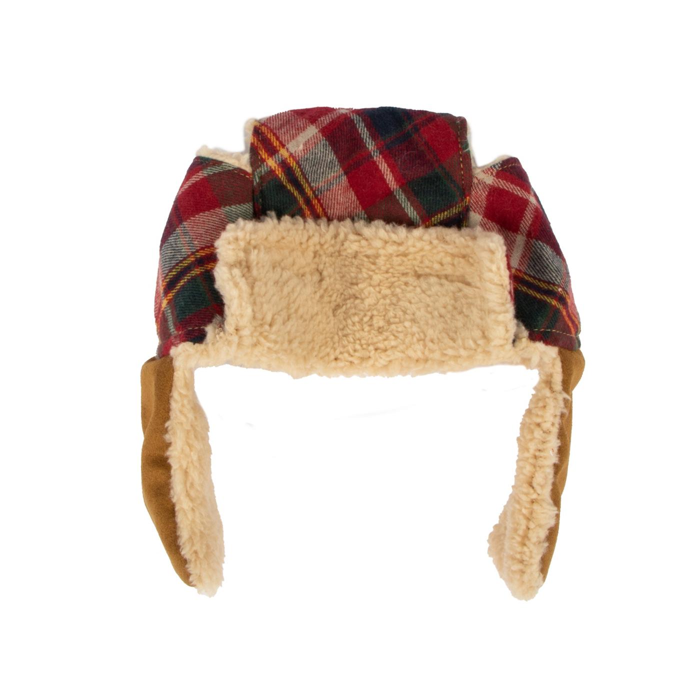 Simply Dog Red Plaid Trapper Hat XS/S; image 1 of 2