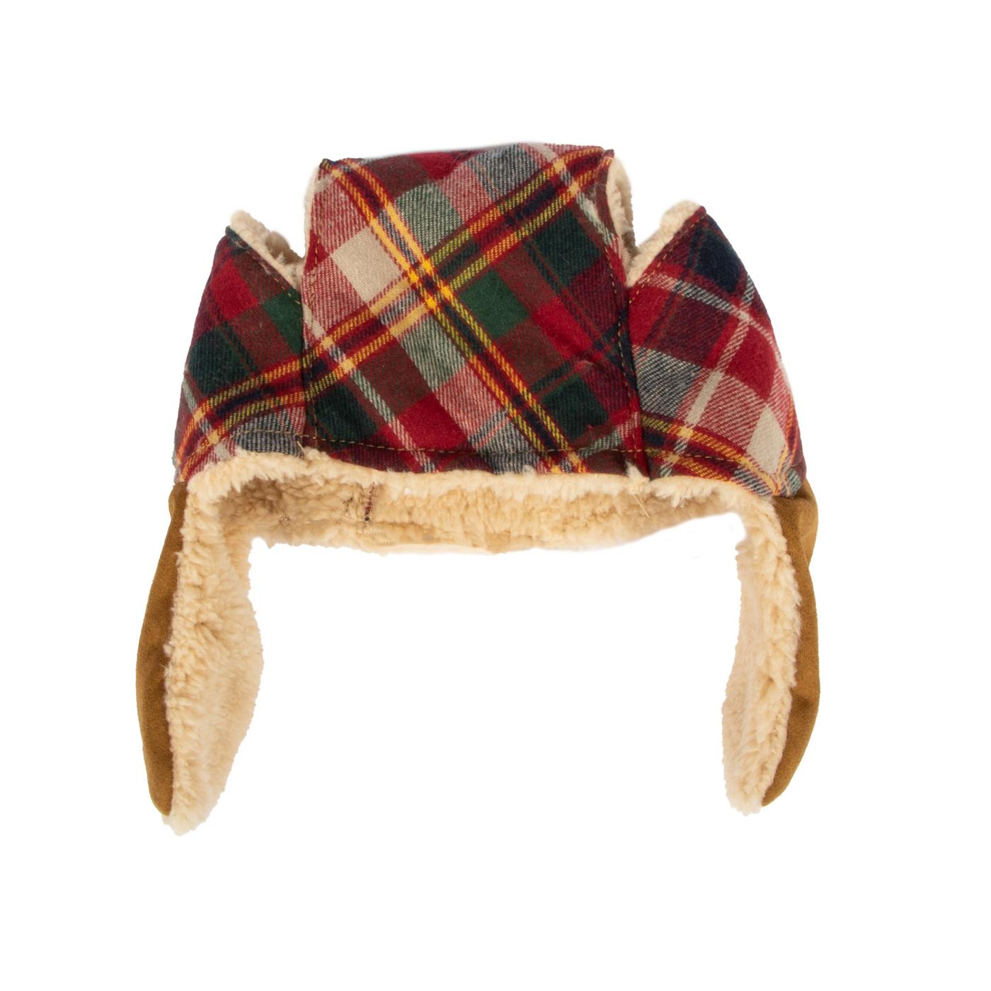 Simply Dog Red Plaid Trapper Hat XS/S; image 2 of 2