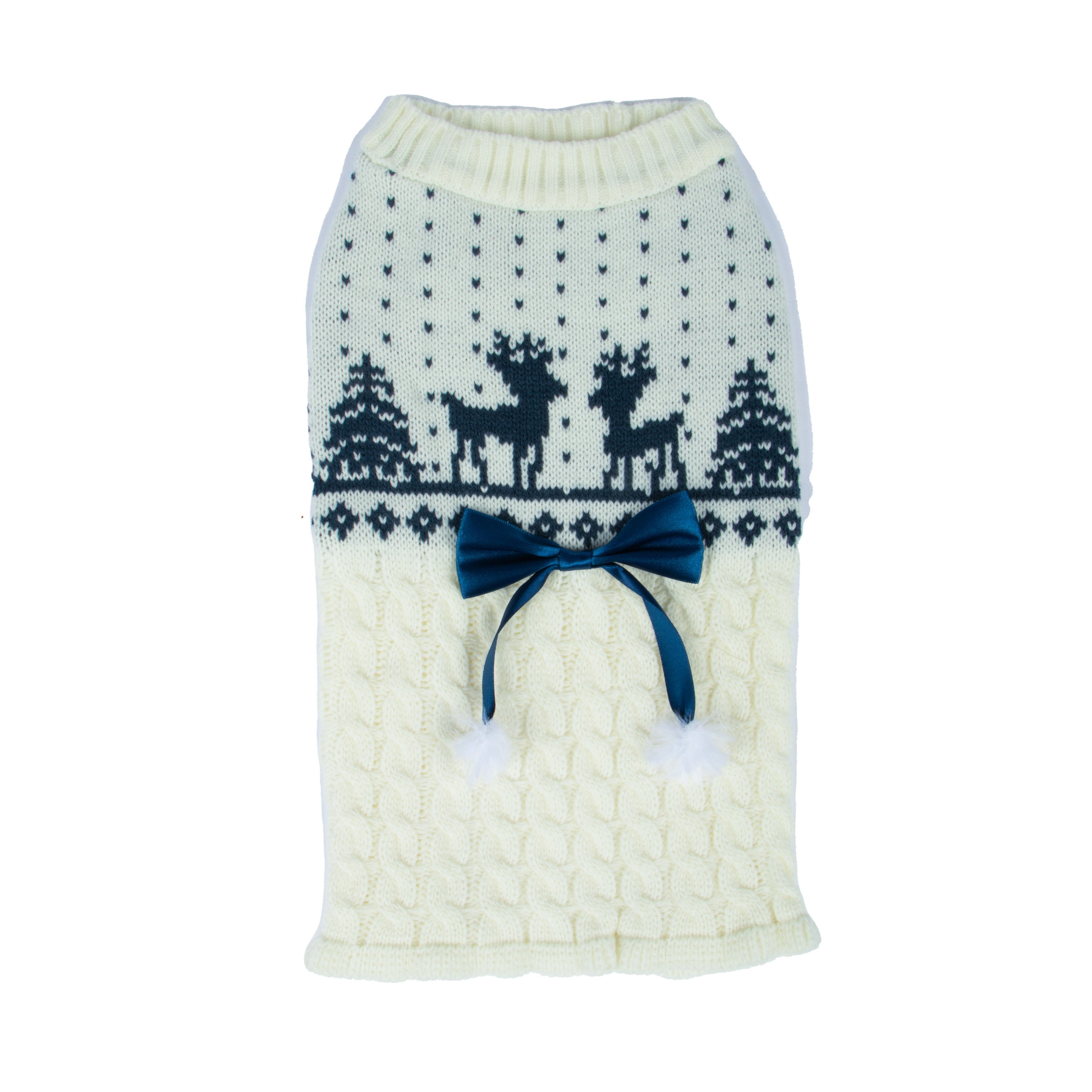 Simply Dog Reindeer Cable Skirt Sweater Large Shop Clothes at HEB