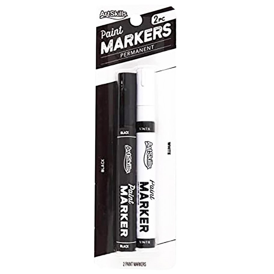ArtSkills Permanent Paint Markers Black/White Shop Markers at HEB