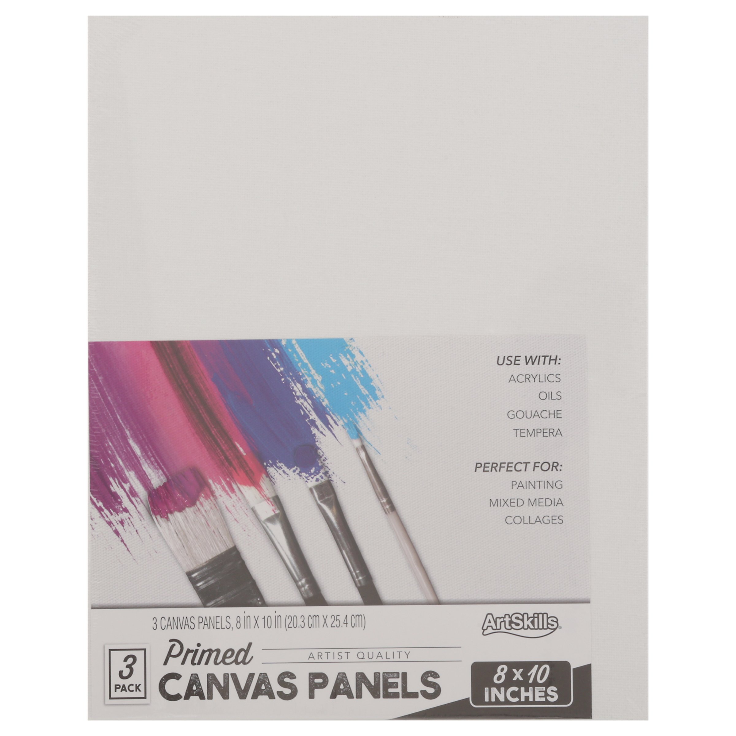ArtSkills Primed Canvas Panels, 3 Pk - Shop Craft basics at H-E-B