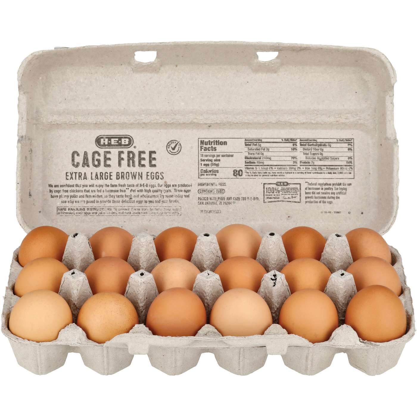 H-E-B Grade AA Cage Free Extra Large Brown Eggs; image 2 of 4