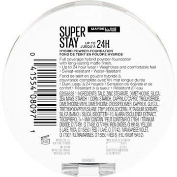 Maybelline Super Stay 24HR Hybrid Powder Foundation - 128