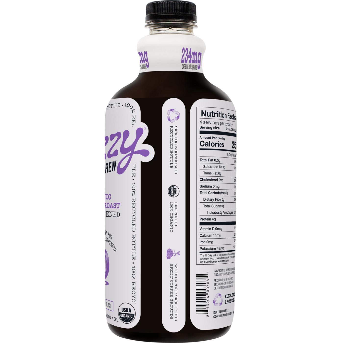 Bizzy Organic Italian Roast Unsweetened Cold Brew Coffee; image 2 of 3