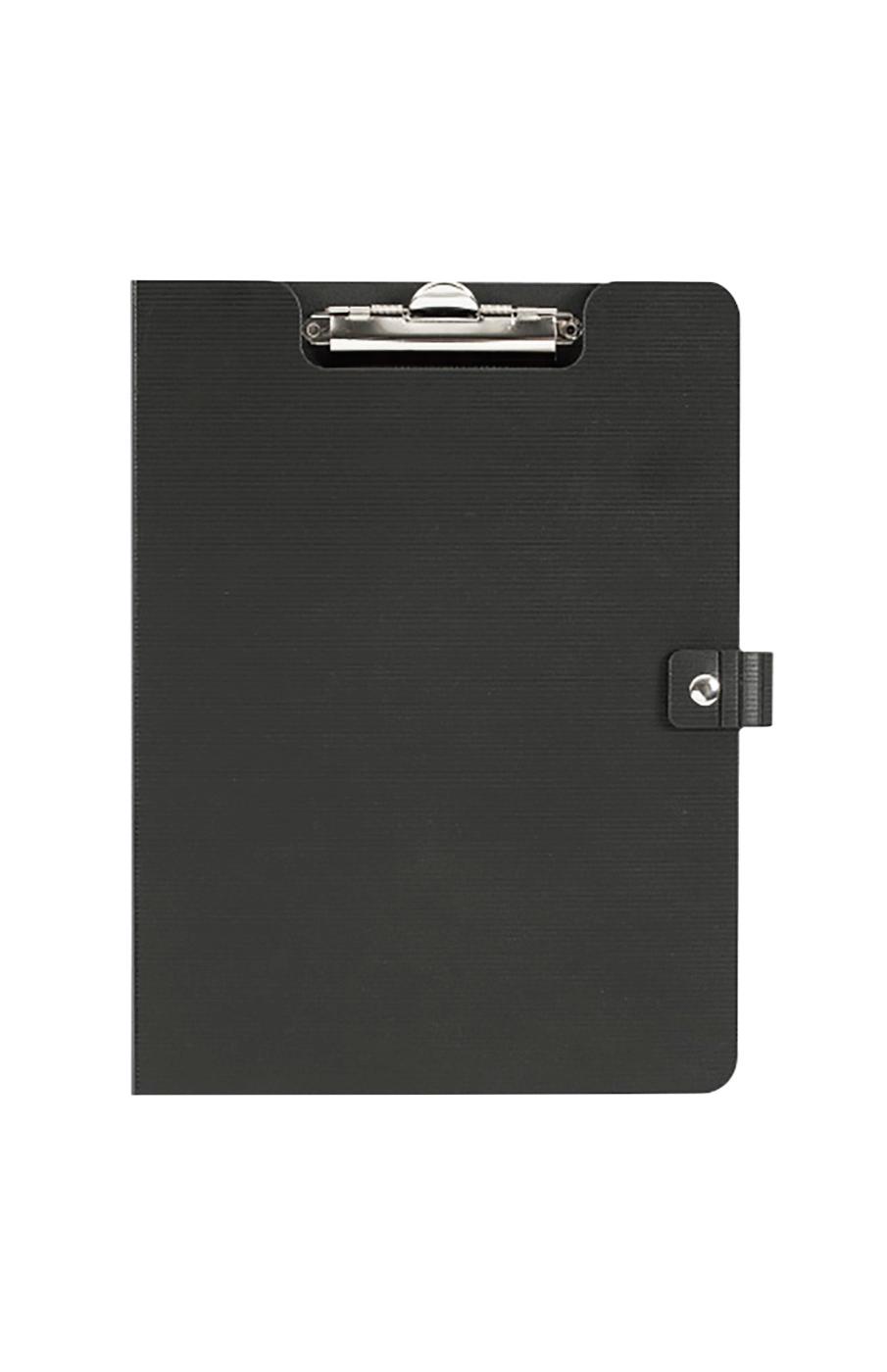 Merangue Textured Clipboard Padfolio - Black; image 1 of 2