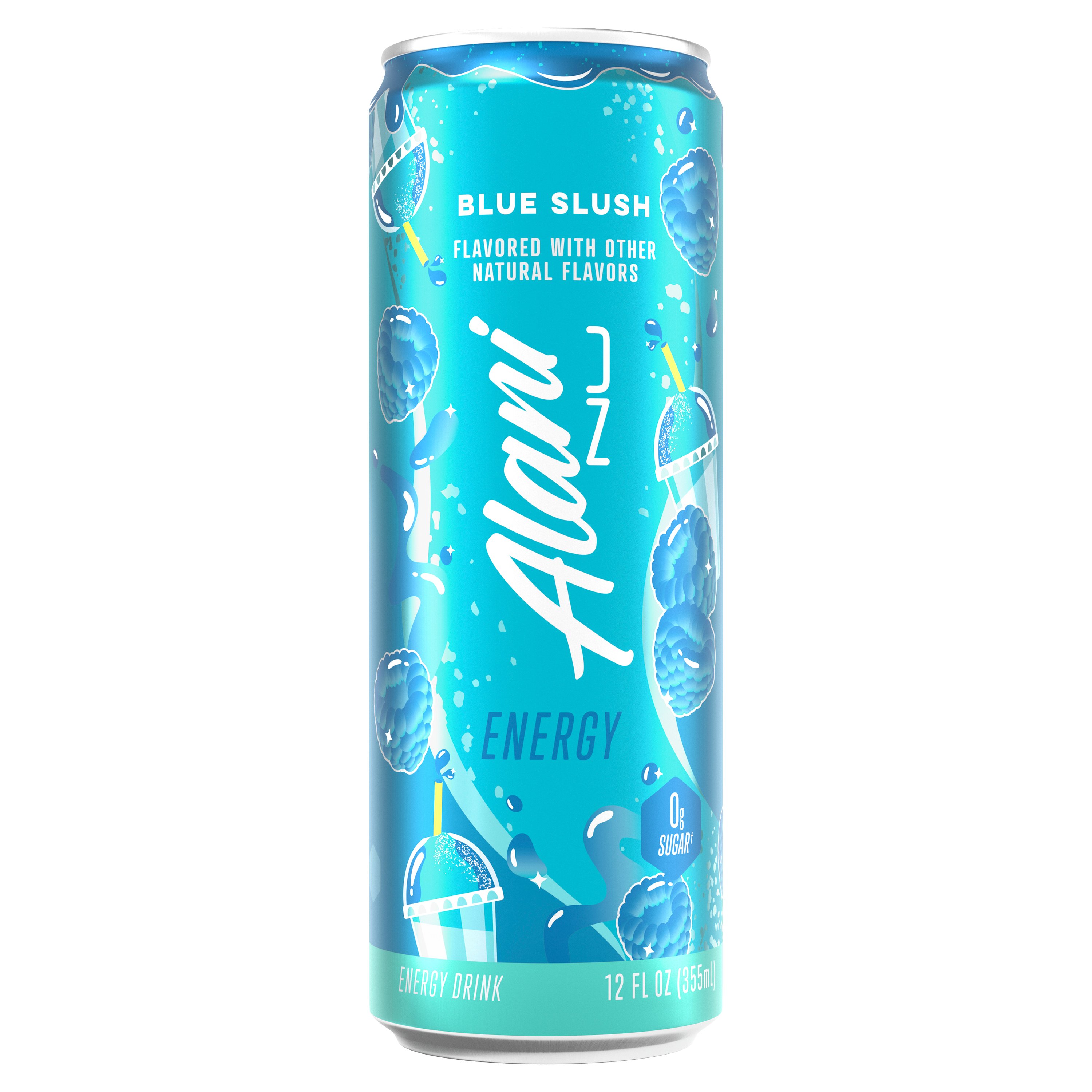Alani Nu Zero Sugar Energy Drink - Blue Slush, 12 oz
