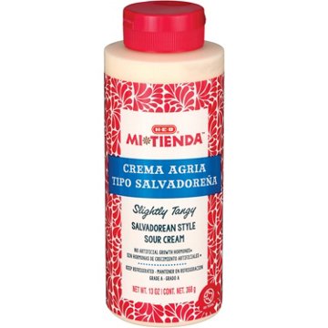 H-E-B Mi Tienda Squeezable Crema Agria Salvadorean-Style Sour Cream, 13 oz