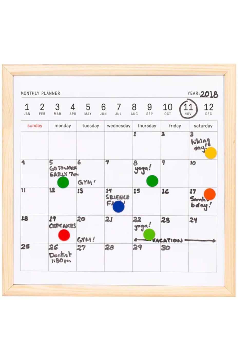 Kikkerland White Board Calendar; image 2 of 2