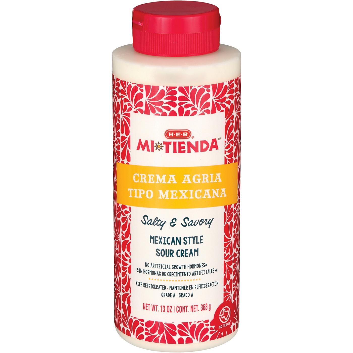 H-E-B Mi Tienda Squeezable Crema Agria Mexican-Style Sour Cream; image 1 of 2