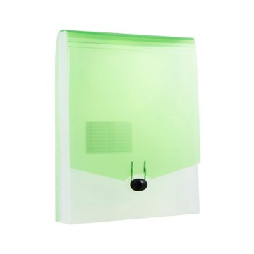 Filexec Vertical 6 Pocket Poly Expanding File - Green, 10.06" x 12.25"