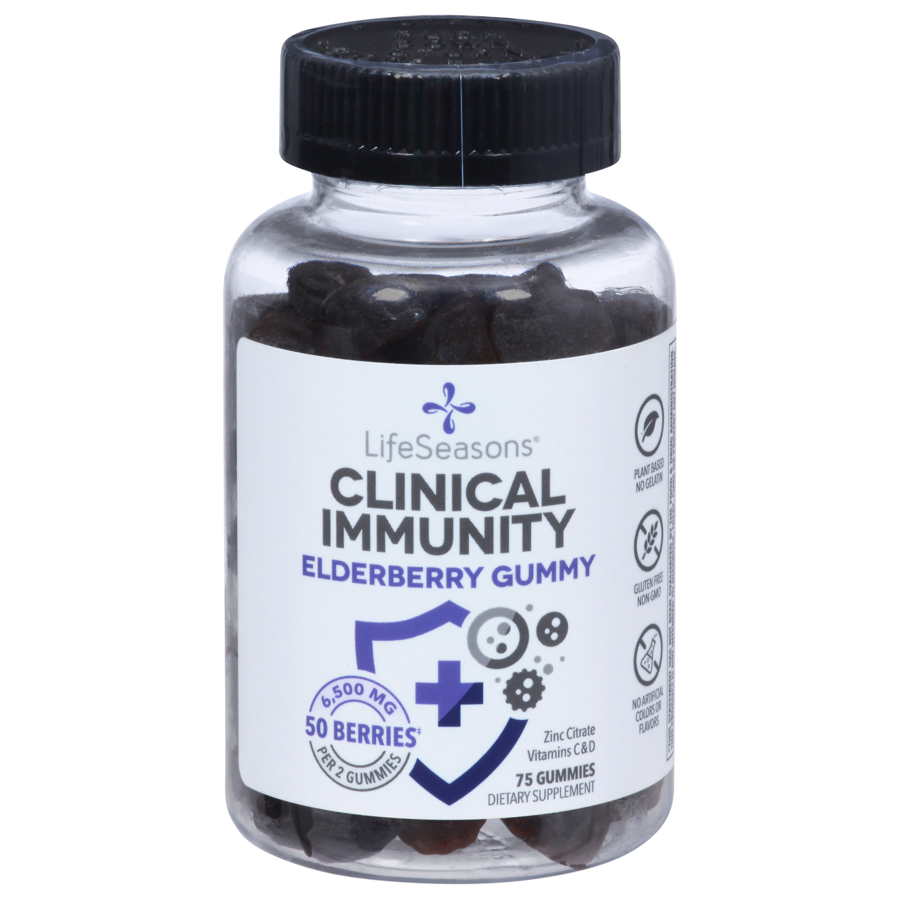 LifeSeasons Clinical Immunity Elderberry Gummies, 75 ct