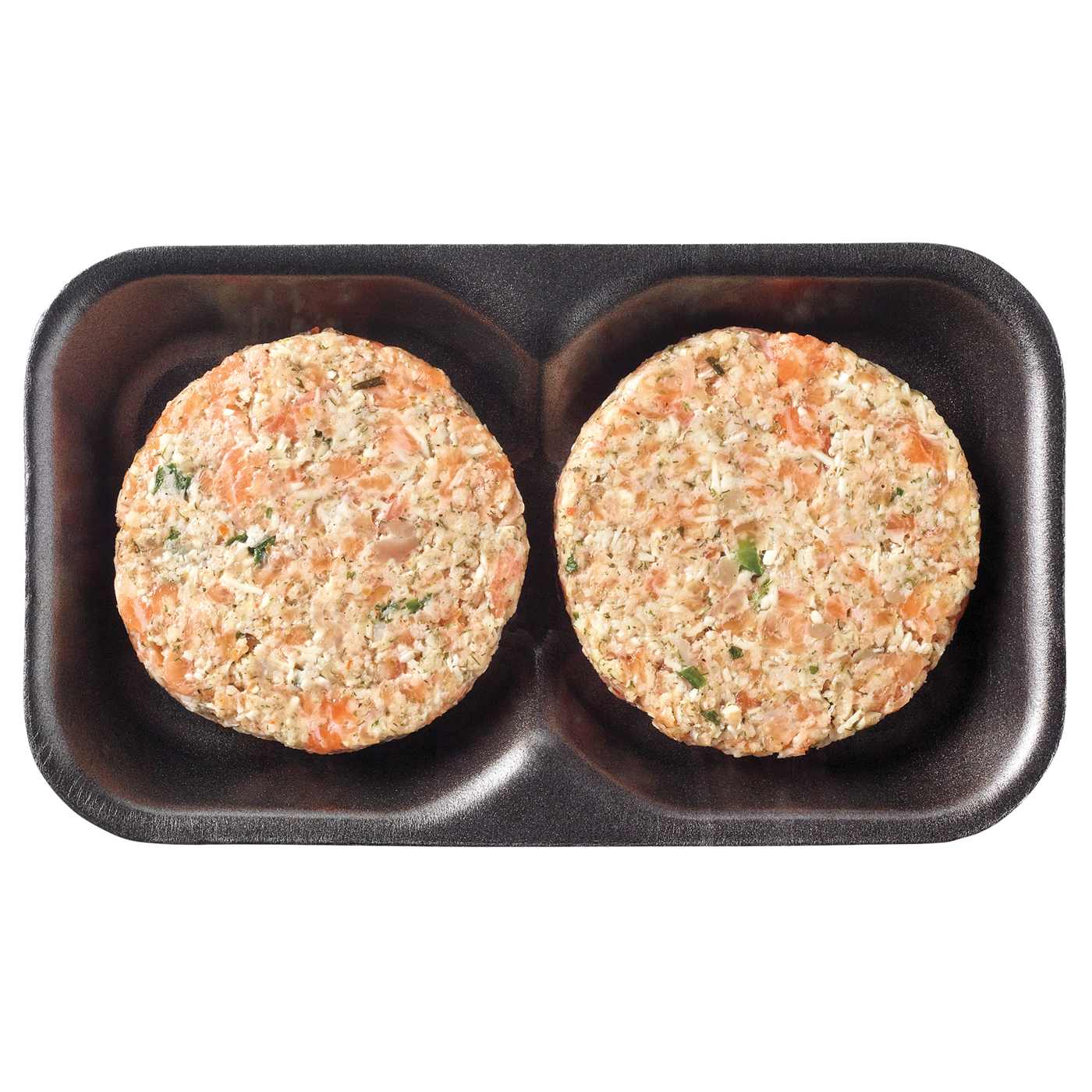 H-E-B Fish Market Salmon Burgers - Lemon Dill Parmesan; image 1 of 2