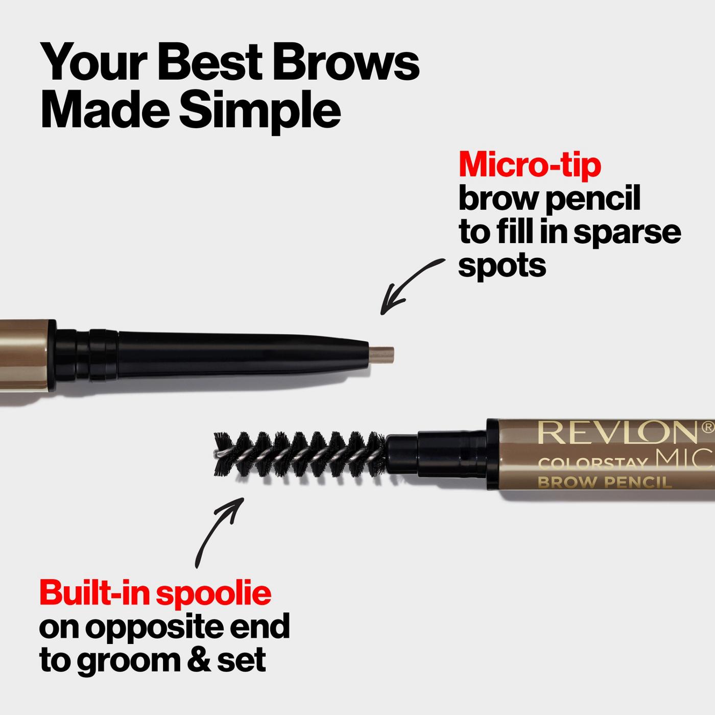 Revlon ColorStay Micro Brow Pencil - Soft Brown; image 6 of 12