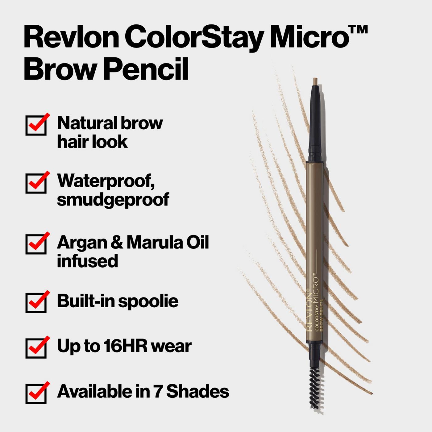 Revlon ColorStay Micro Brow Pencil - Soft Brown; image 4 of 12