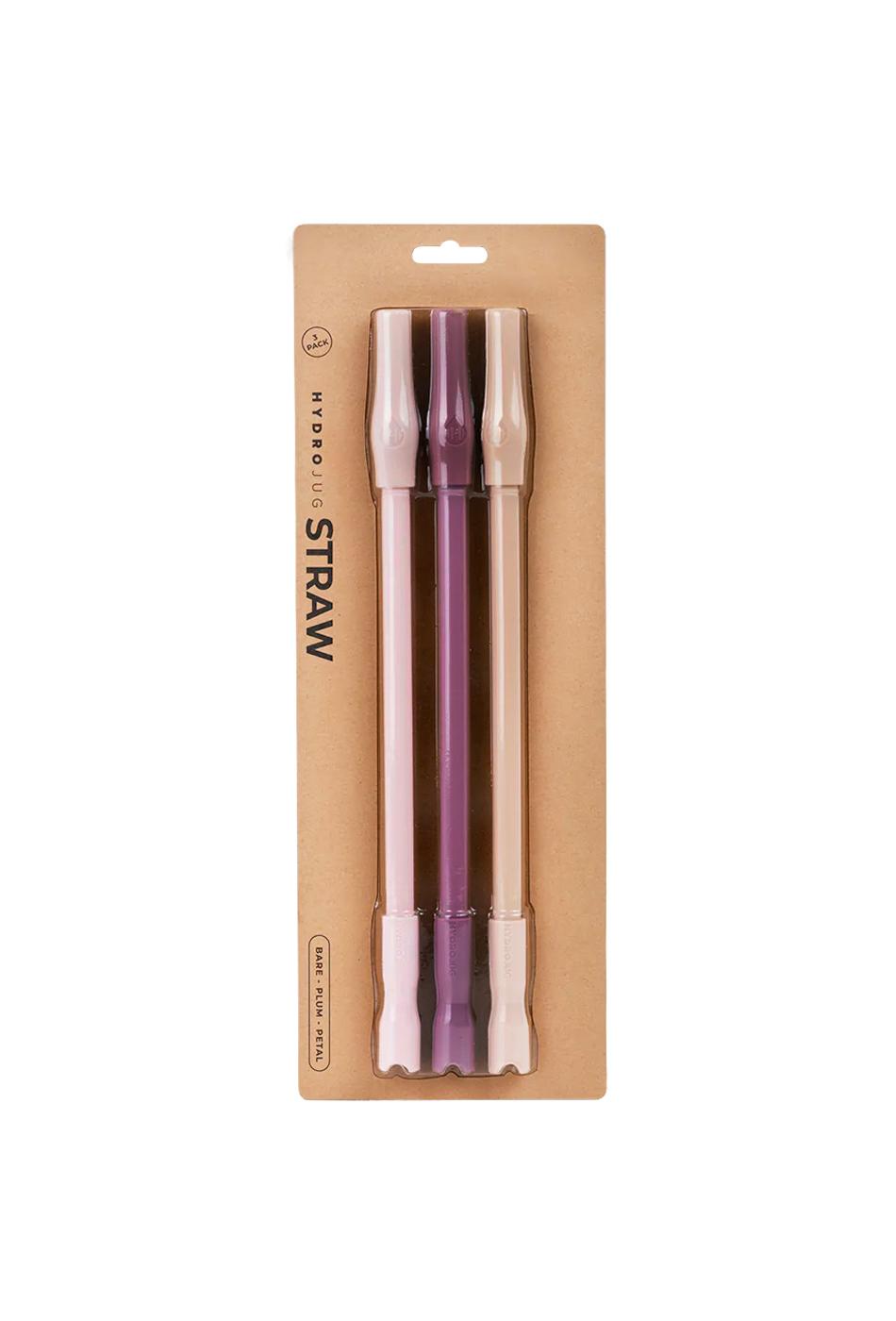 HydroJug Pink Neutrals Reusable Silicone Straws Shop Straws at HEB