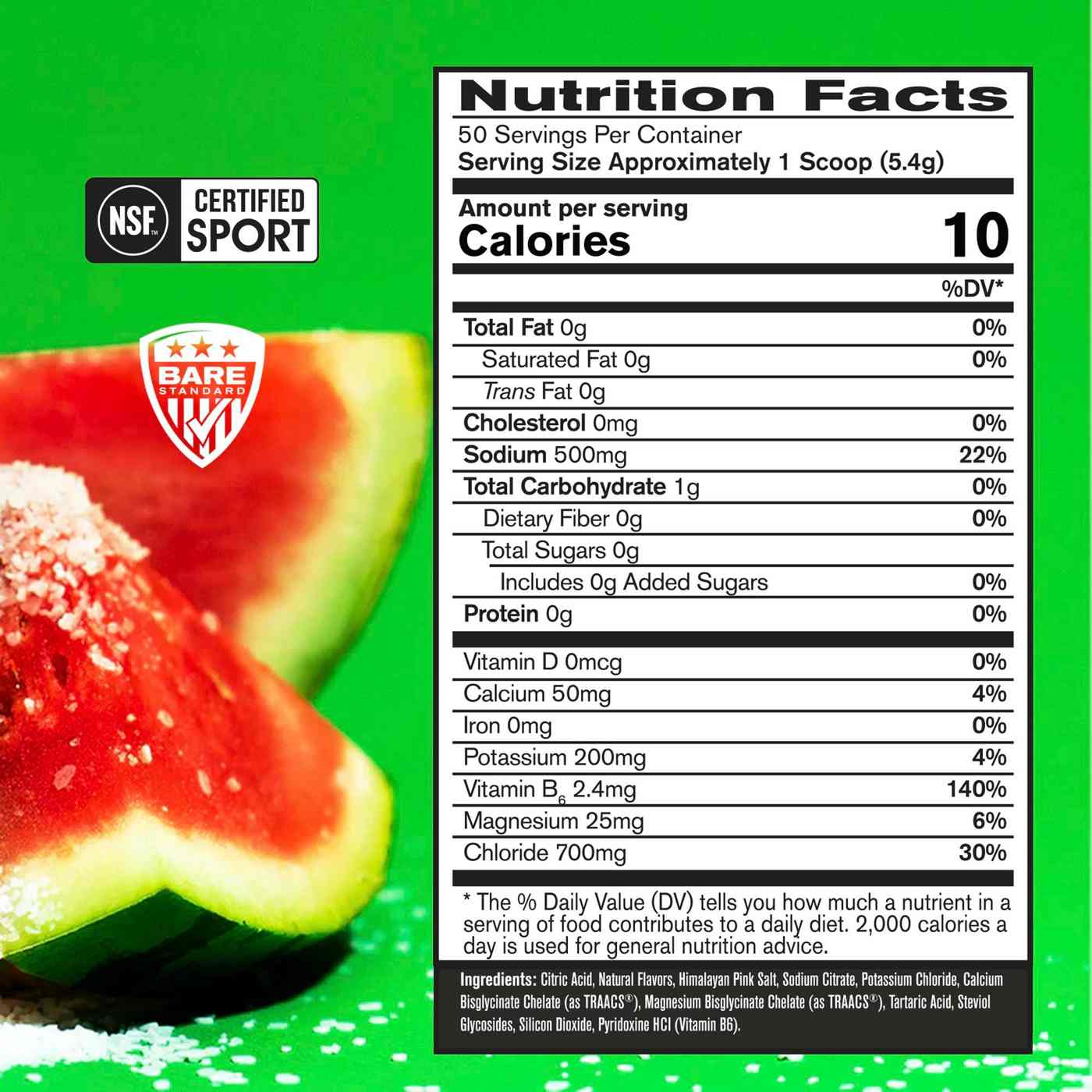 Bare Performance Nutrition Electrolytes Hydration Drink Mix - Salted Watermelon; image 2 of 2