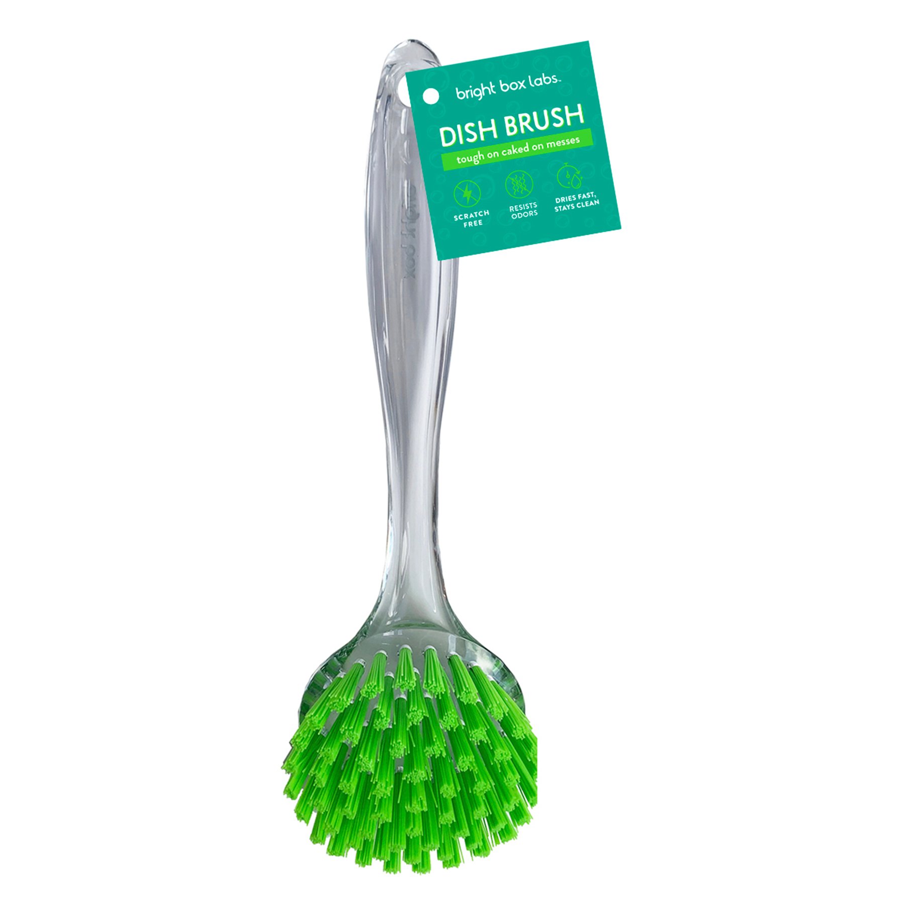 Bright Box Labs Hand Held Cleaning Dish Brush Green Shop Sponges & scrubbers at HEB