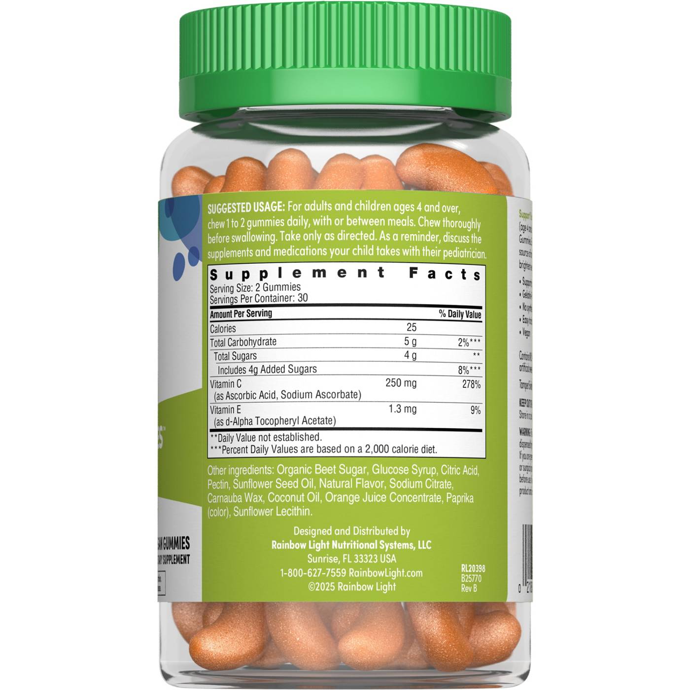 Rainbow Light High Potency Vitamin C Gummies - Citrus; image 2 of 4