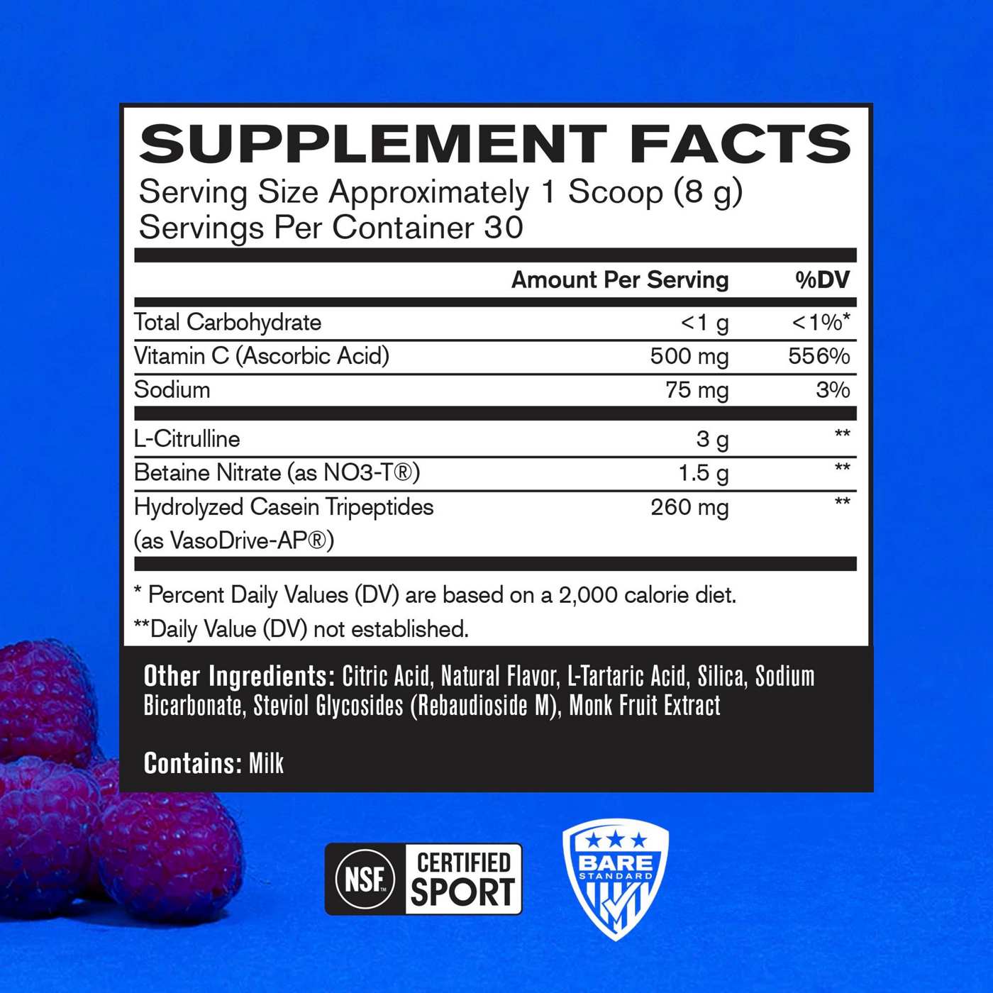 Bare Performance Nutrition Endopump Muscle Pump Enhancer - Blue Raspberry; image 2 of 2