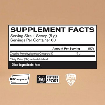 Bare Performance Nutrition Creatine Monohydrate - Unflavored