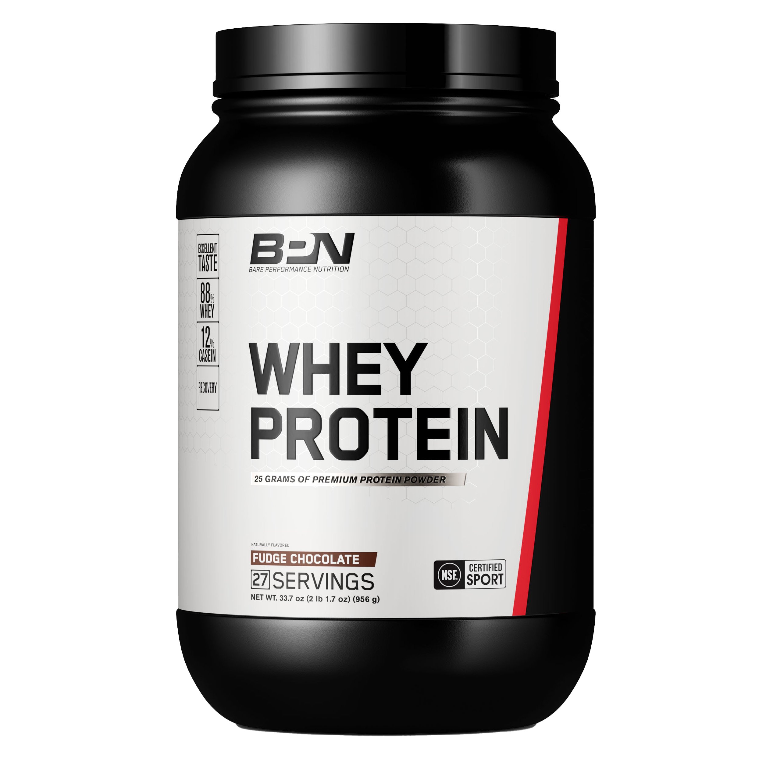 Bare Performance Nutrition Whey 25g Protein Powder Fudge Chocolate
