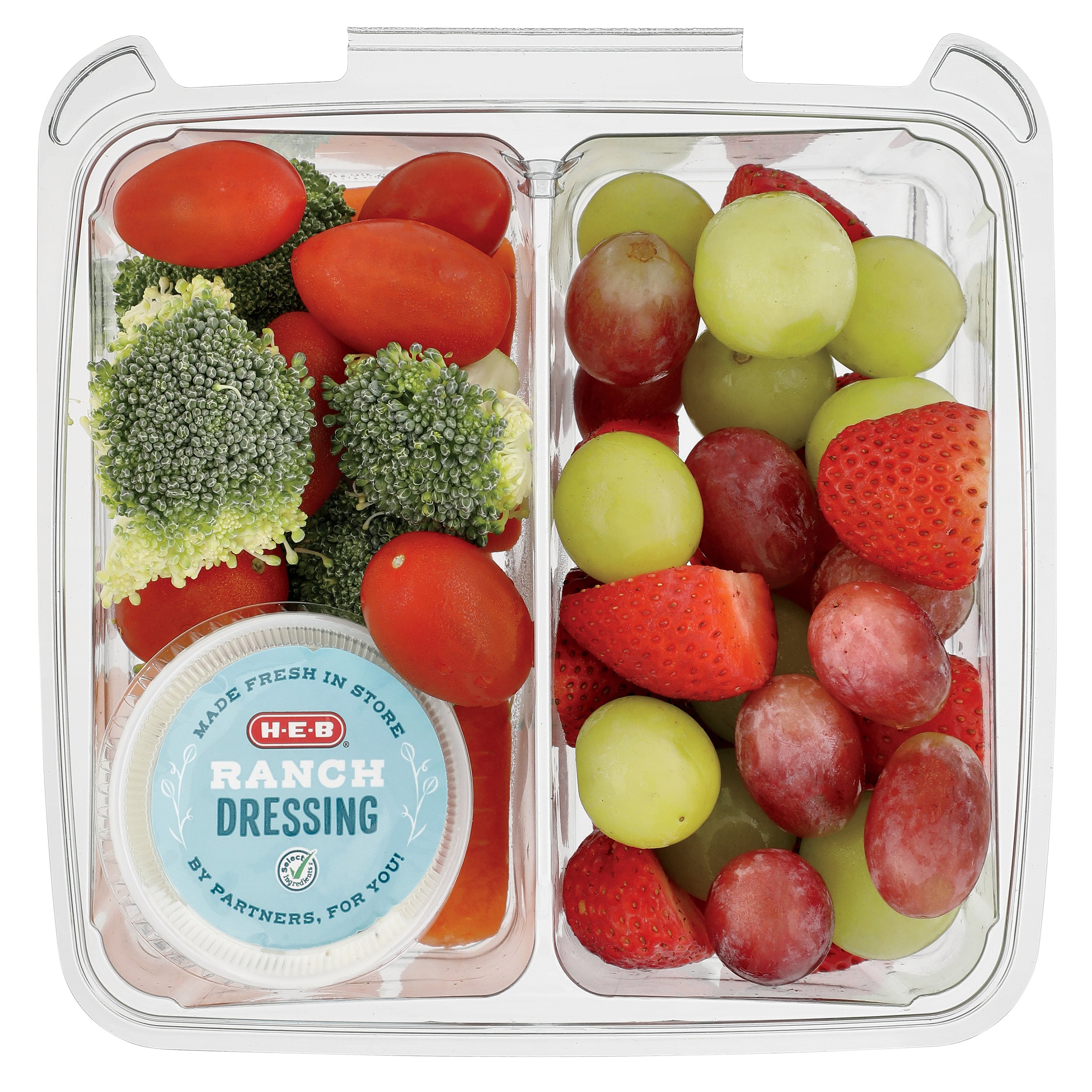 HEB Fresh Fruit & Vegetable Medley with Buttermilk Ranch Shop Mixed
