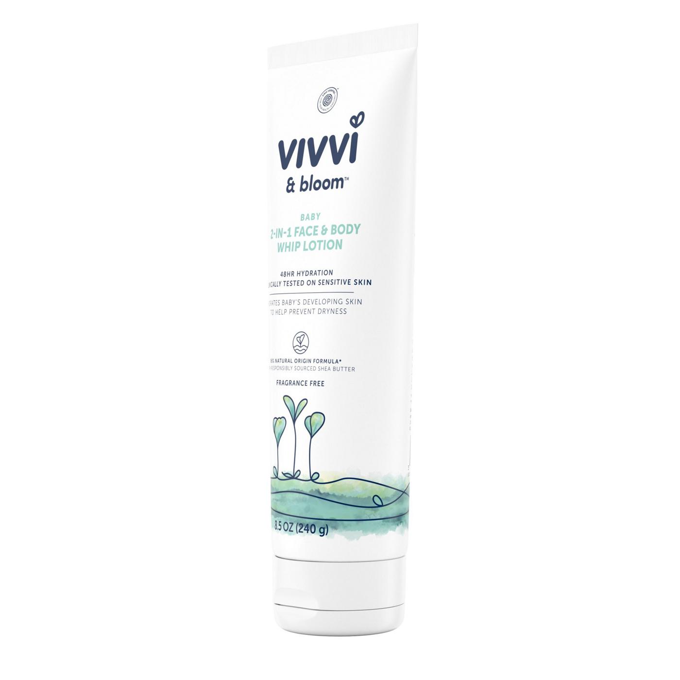 Vivvi & Bloom 2-in-1 Baby Face & Body Whip Lotion, Fragrance-Free ...