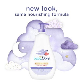 Baby Dove Sensitive Skin Care Night Time Calming Wash, 20 oz