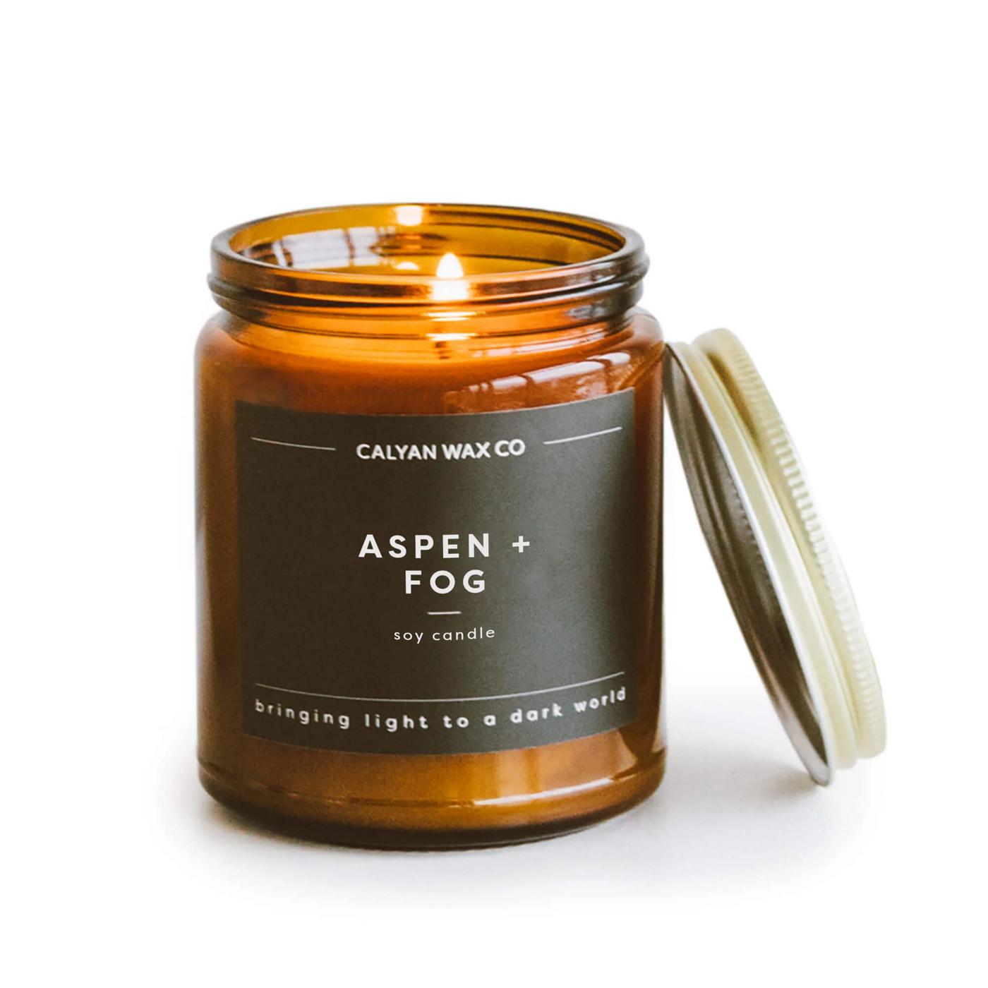 Calyan Wax Co. Aspen + Fog Scented Soy Candle; image 2 of 2