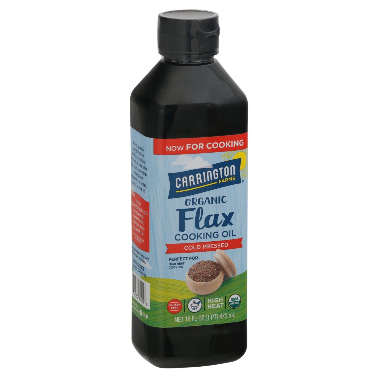 Carrington Farms Organic Flax Cooking Oil Shop Dressing, Oil