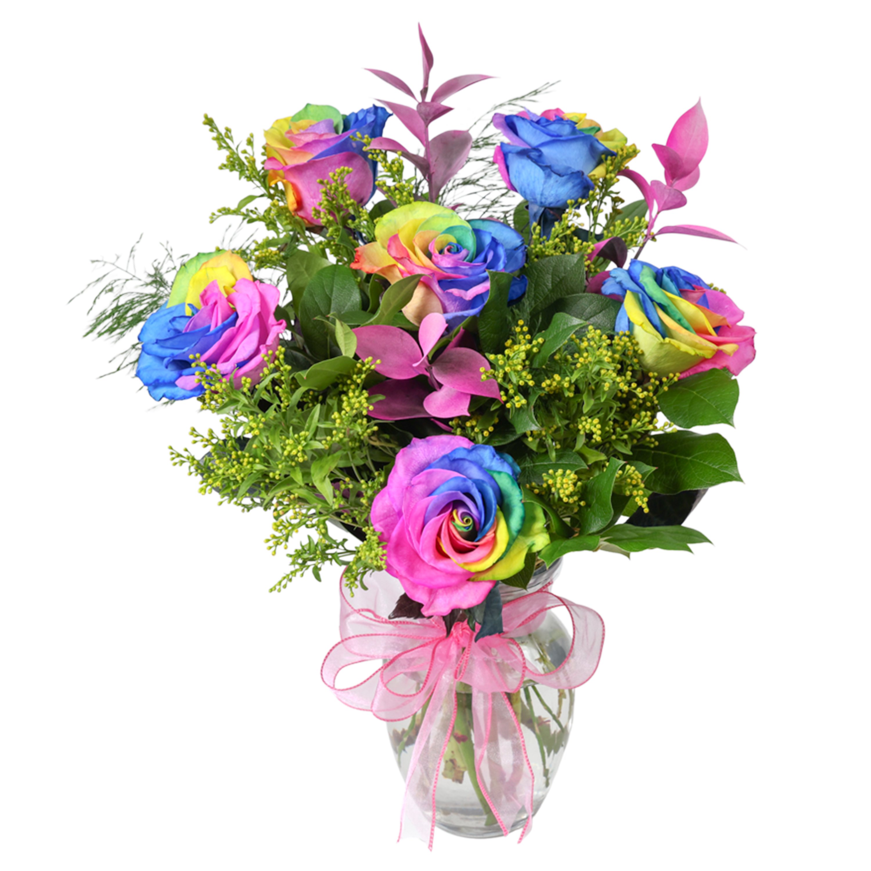 BLOOMS by H-E-B Magical Mom Kaleidoscope Roses Flower Arrangement ...