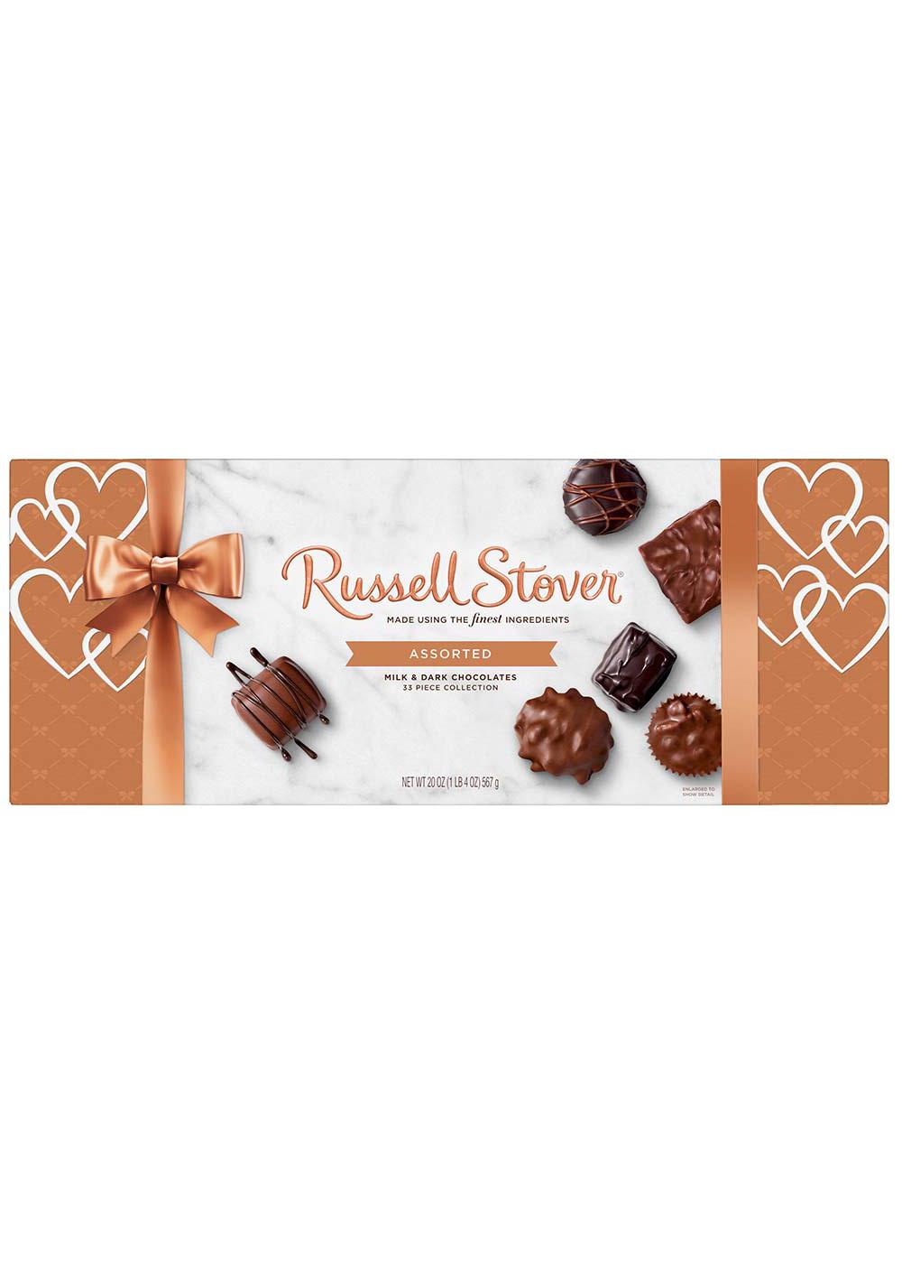 Russell Stover Assorted Milk And Dark Chocolates Valentines T Box 33 Pc Shop Candy At H E B 7352