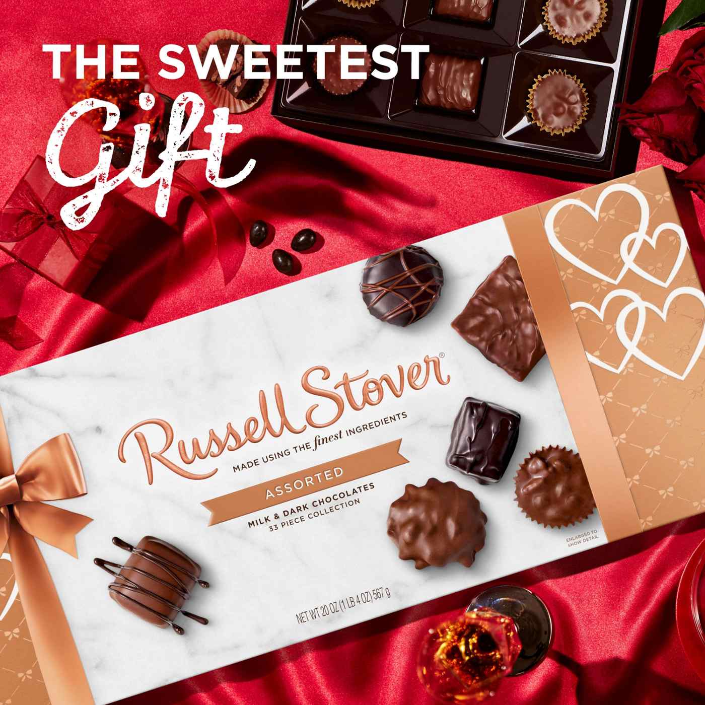 Russell Stover Assorted Milk & Dark Chocolates Valentine's Gift Box, 33 pc; image 3 of 6