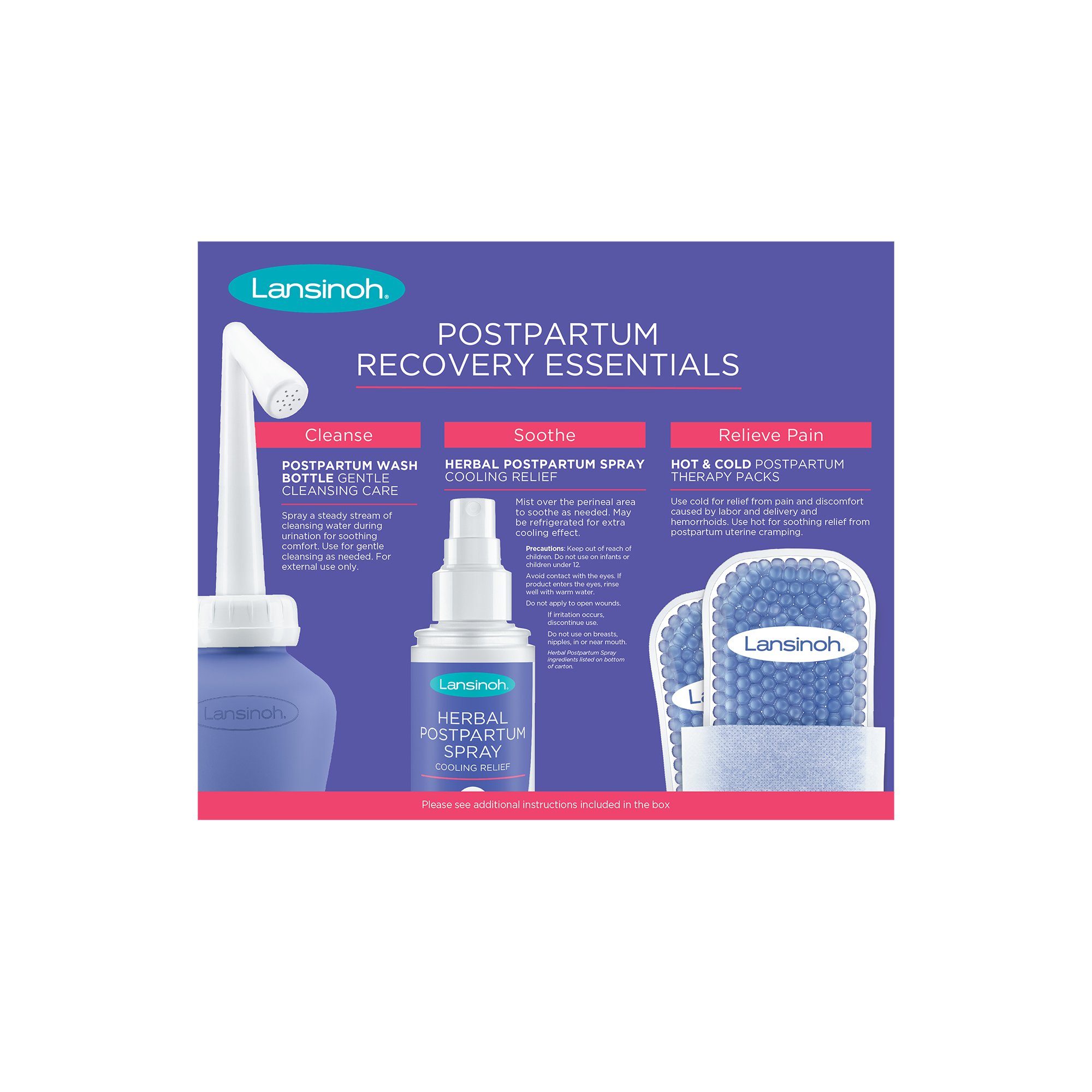 Lansinoh Herbal Perineal Spray, Postpartum Essentials - 3.5 oz