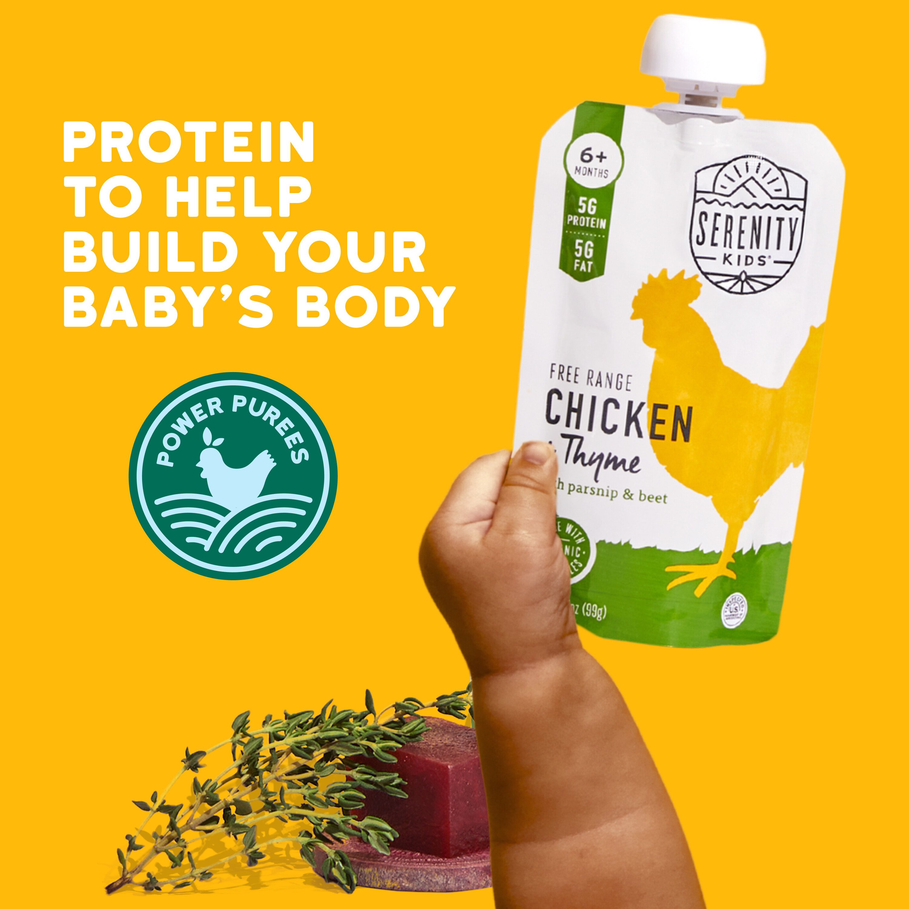 Serenity Kids Baby Food Pouch Free Range Chicken And Thyme