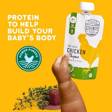 Serenity Kids Baby Food Pouch - Free Range Chicken And Thyme, 3.5 oz