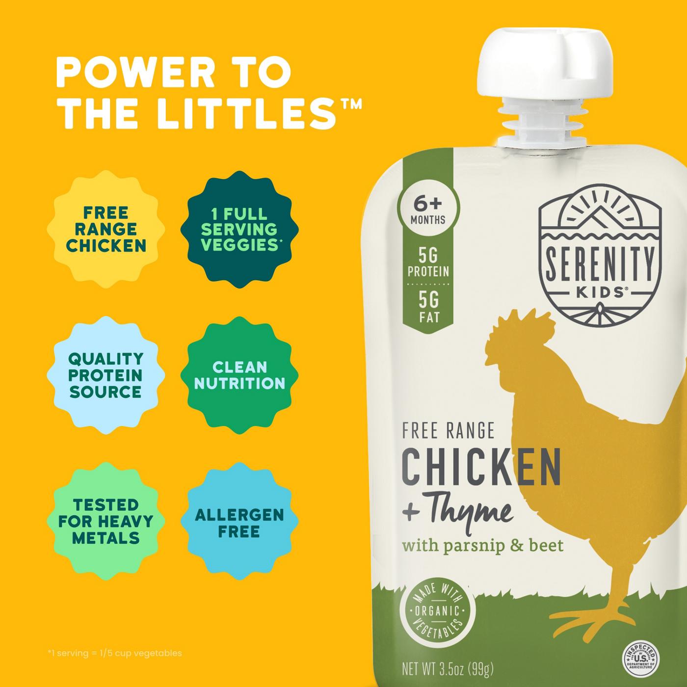 Serenity Kids Baby Food Pouch - Free Range Chicken And Thyme; image 7 of 7