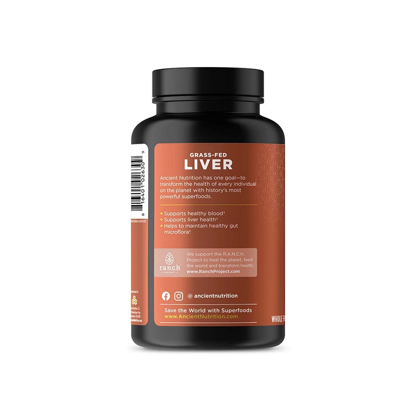 Ancient Nutrition Grass-Fed Liver Capsules; image 4 of 4