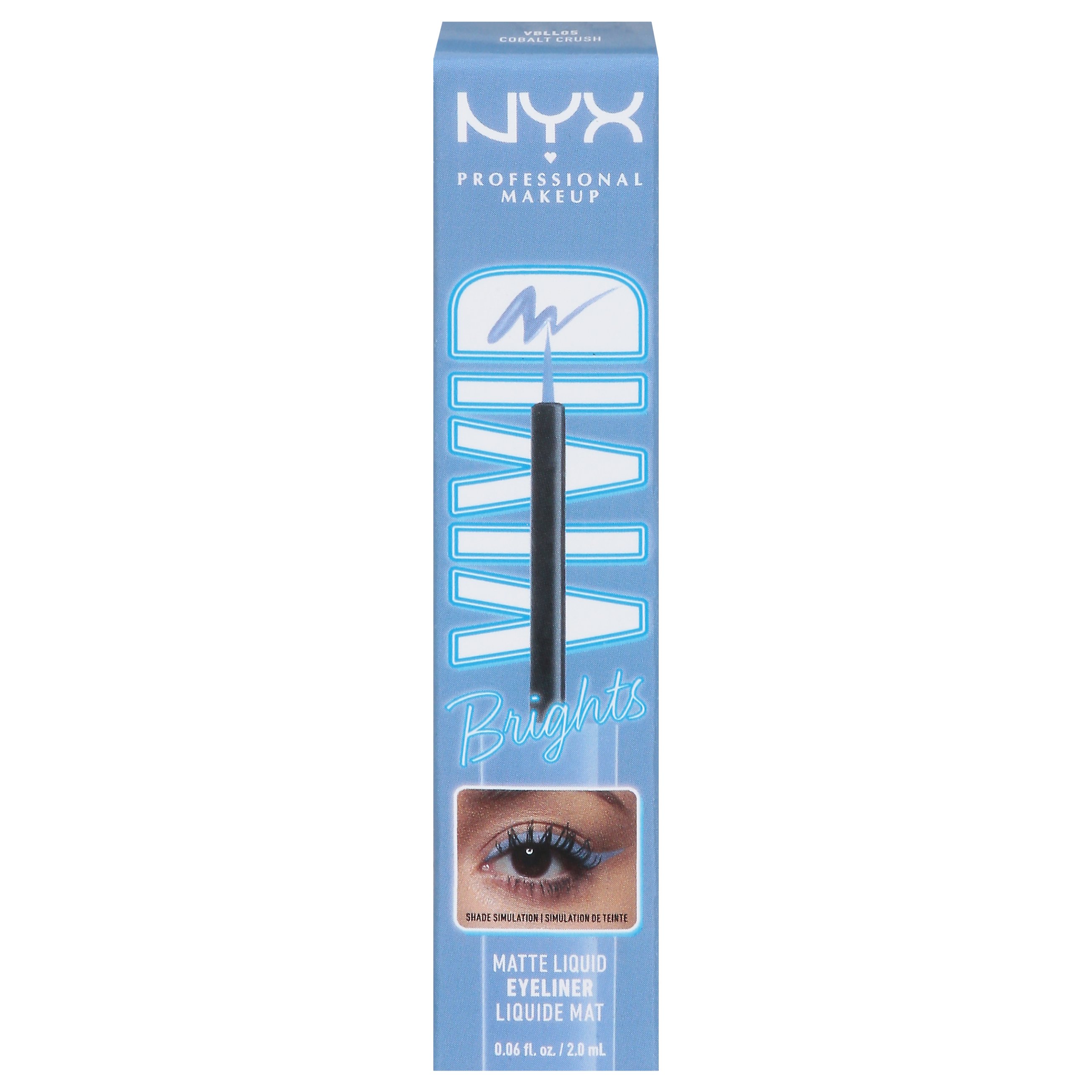 mængde af salg Vedhæft til Kan ikke lide NYX Vivid Brights Matte Liquid Eyeliner - Cobalt Crush - Shop Eyeliner at  H-E-B