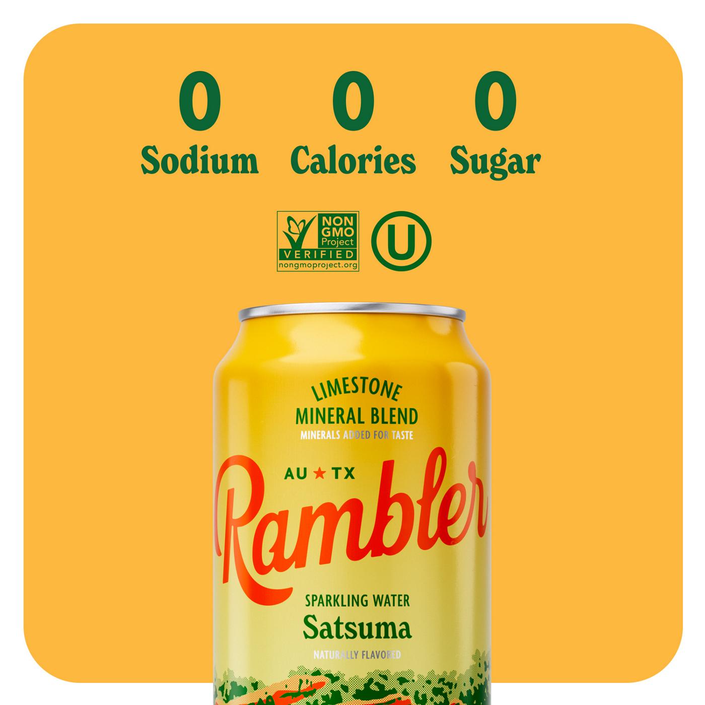Rambler Satsuma Sparkling Water 12 oz Cans Shop Water at HEB