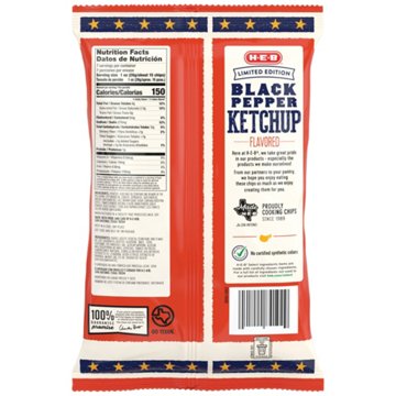 H-E-B Thin Potato Chips – Black Pepper Ketchup