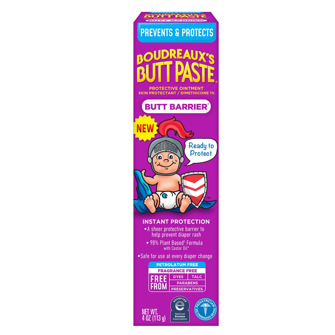 Boudreaux's Butt Paste Butt Barrier Diaper Rash Cream Ointment; image 1 of 5