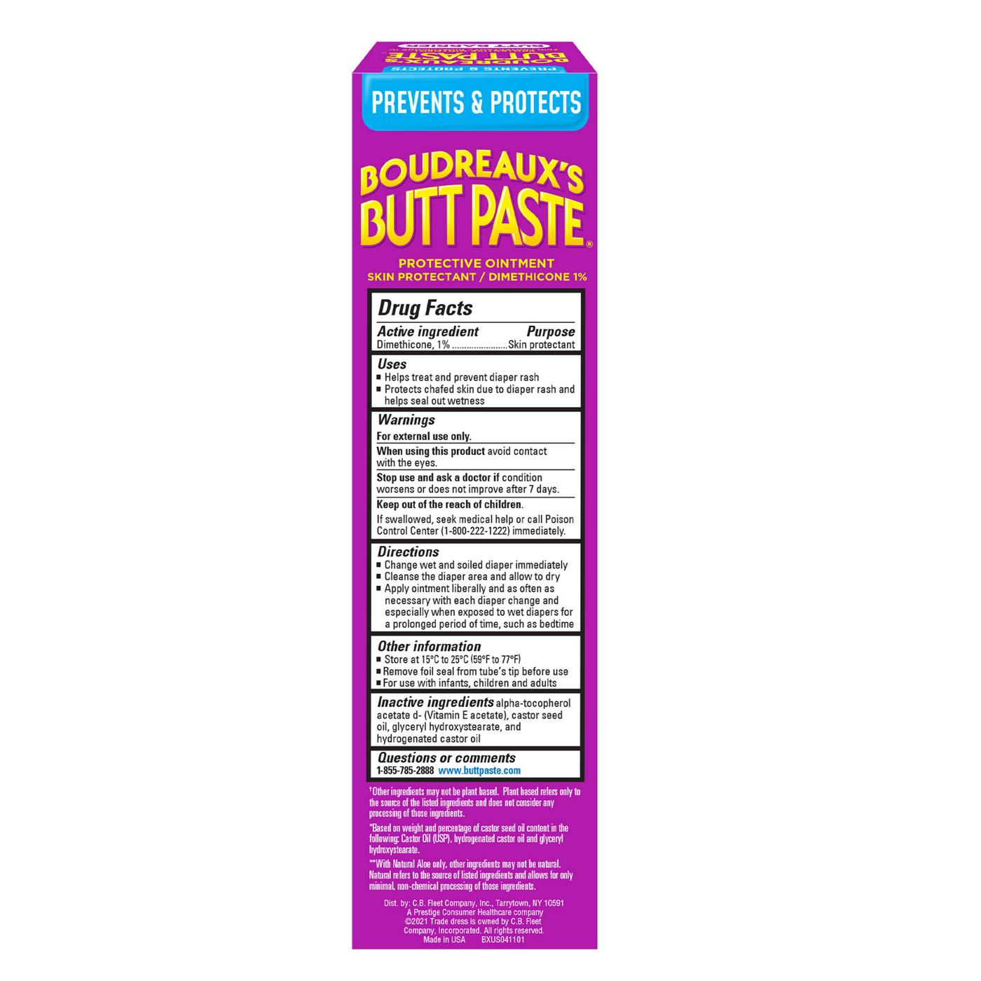 Boudreaux's Butt Paste Butt Barrier Diaper Rash Cream Ointment; image 5 of 5