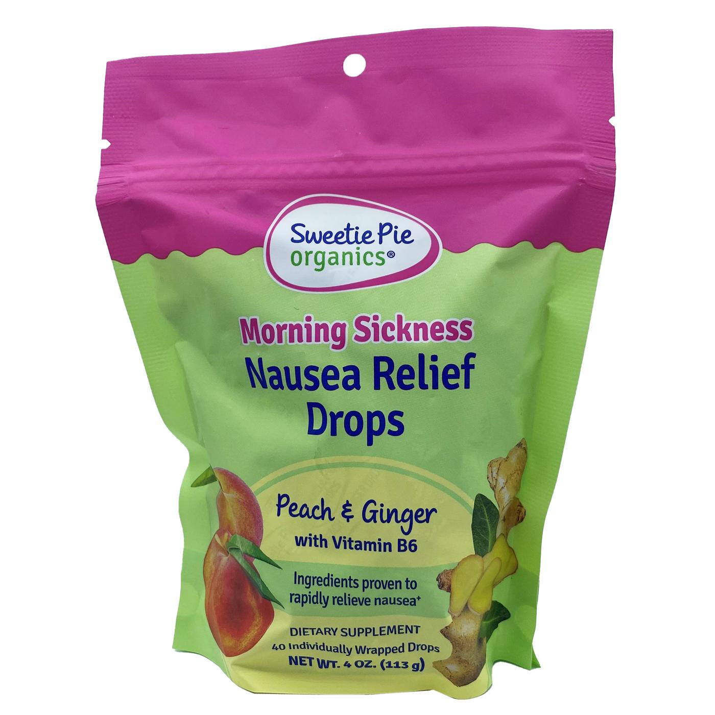 Sweetie Pie Organics Morning Sickness Nausea Relief Drops Peach