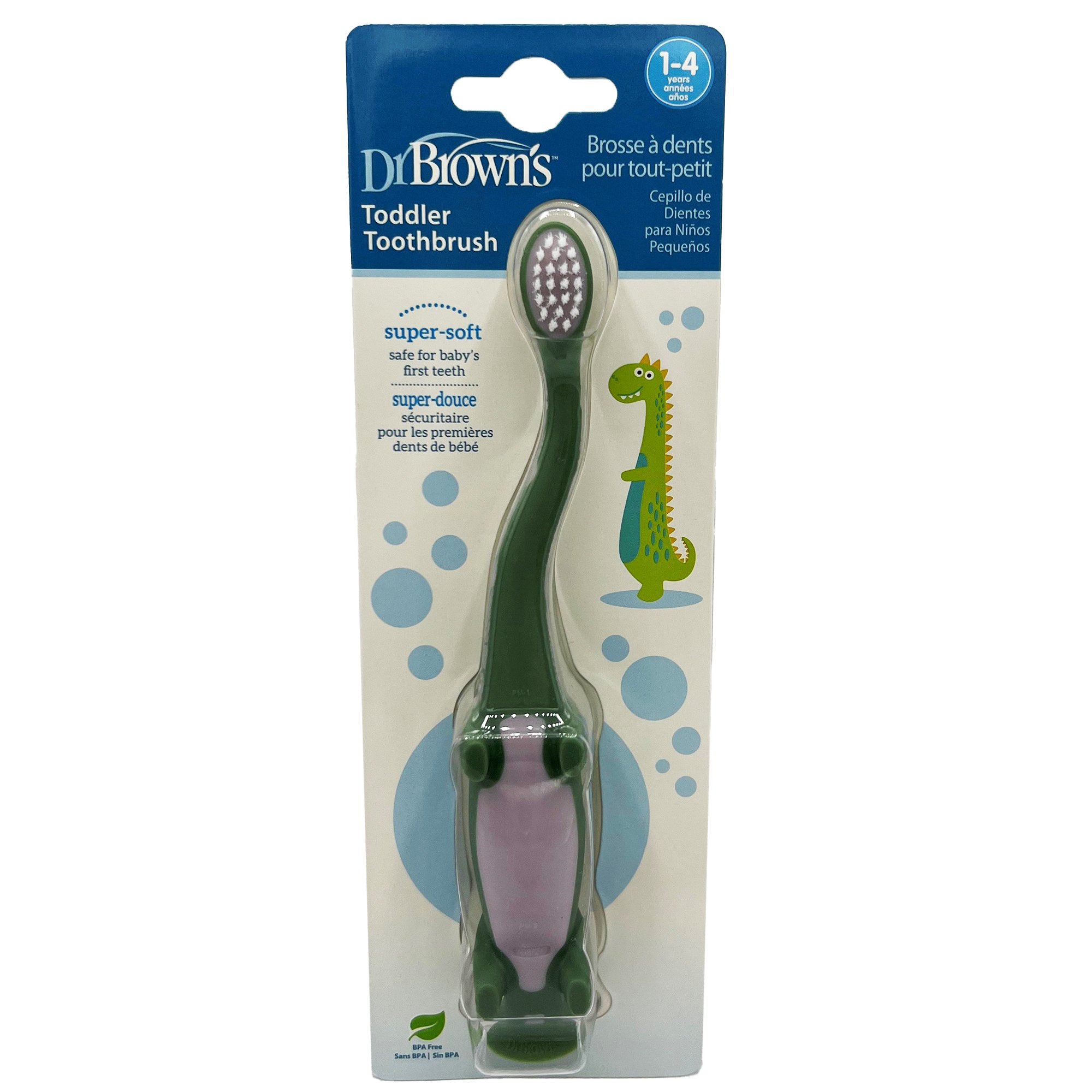 Dr. Brown's Green Dinosaur Toddler Toothbrush Shop Toothbrushes at HEB