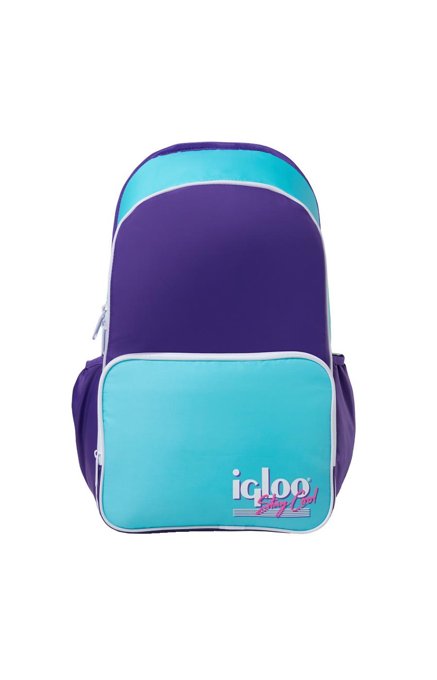 Igloo Retro Backpack Cooler - Purple/Aqua - Shop Coolers & ice packs at ...