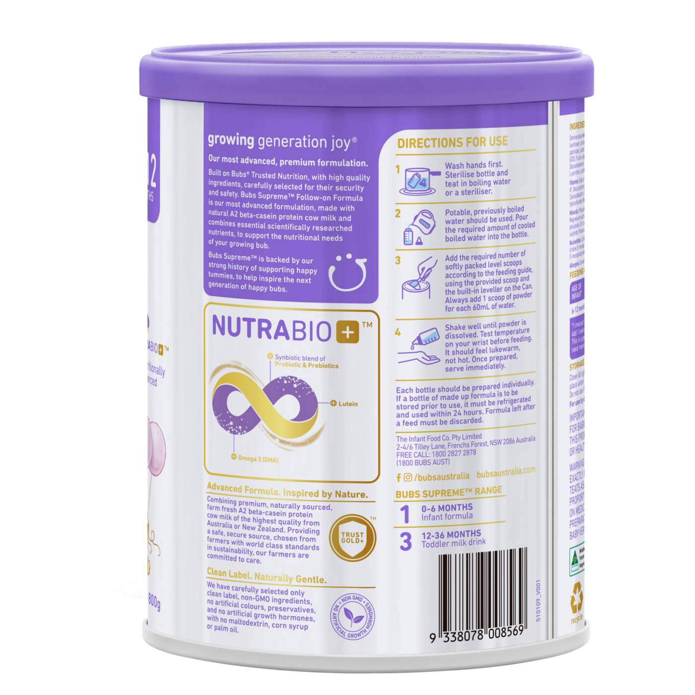 Bubs Supreme Infant Formula - Stage 2; image 2 of 3