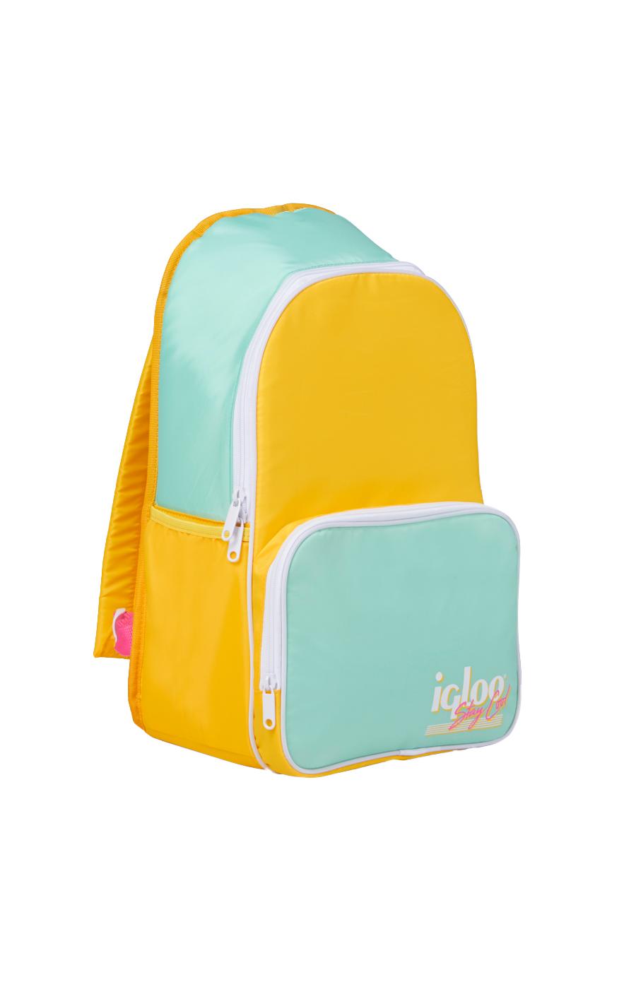 Igloo Retro Backpack Cooler - Yellow/Mint; image 3 of 3